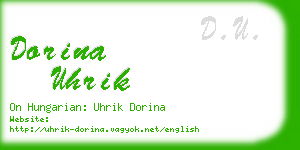 dorina uhrik business card